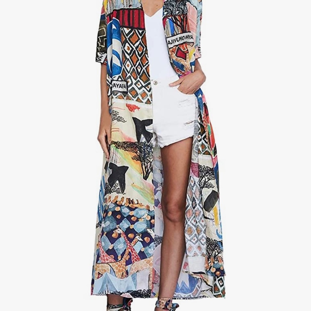 Kimono / Cardigan  / Long Bikini Cover Up OS
